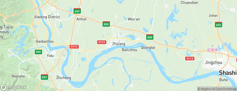 Zhijiang, China Map