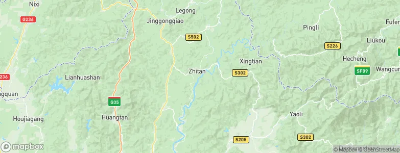 Zhitan, China Map