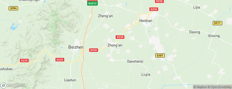 Zhong’an, China Map