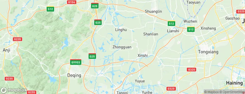 Zhongguan, China Map