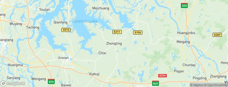 Zhongling, China Map