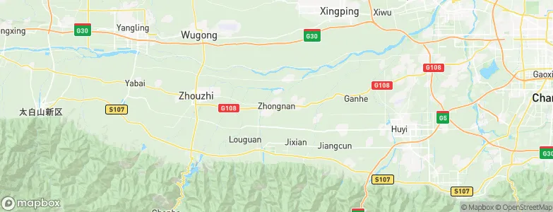 Zhongnan, China Map