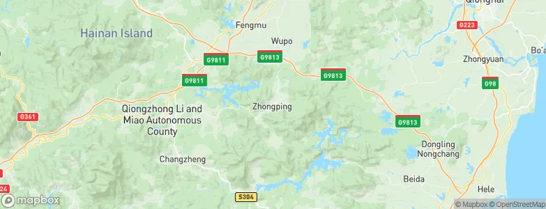 Zhongping, China Map