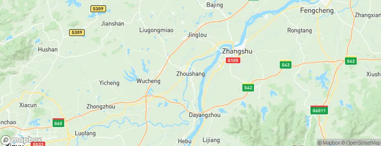 Zhoushang, China Map