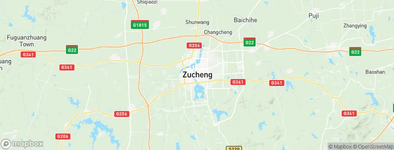 Zhu Cheng City, China Map