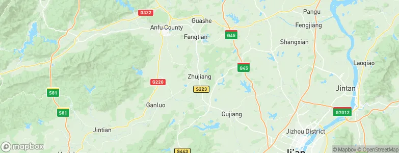 Zhujiang, China Map