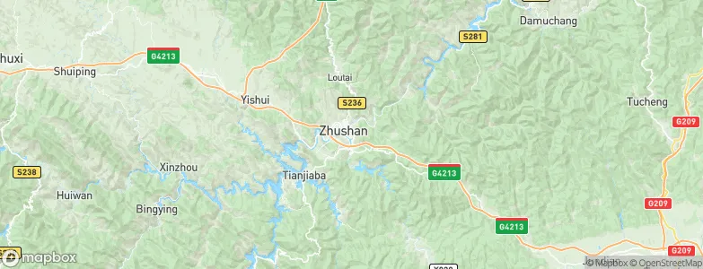 Zhushan Chengguanzhen, China Map