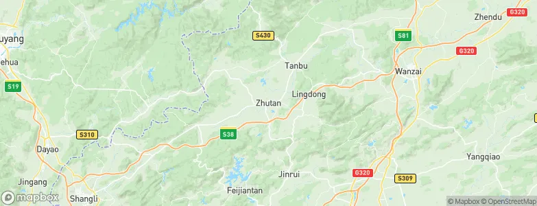 Zhutan, China Map