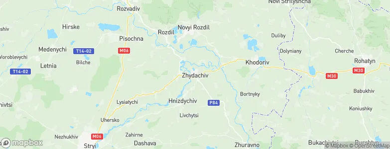Zhydachiv, Ukraine Map