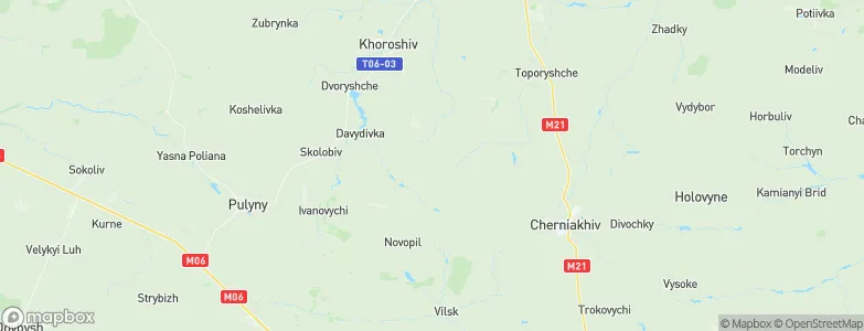 Zhytomyrs’ka Oblast’, Ukraine Map