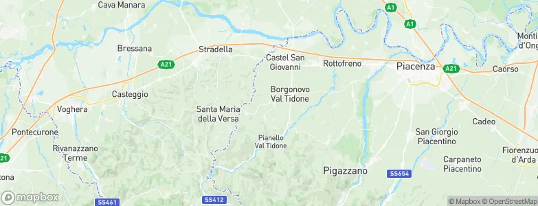 Ziano Piacentino, Italy Map
