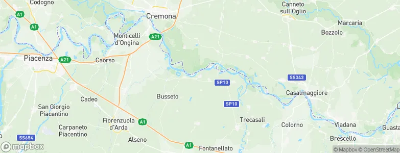 Zibello, Italy Map