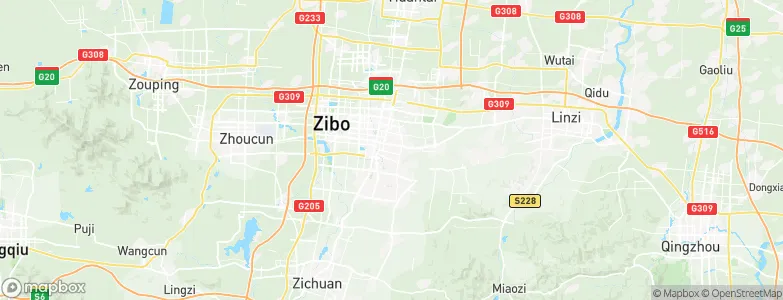Zibo, China Map