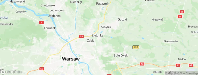 Zielonka, Poland Map