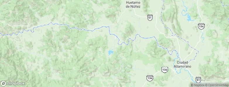Zirándaro de los Chávez, Mexico Map