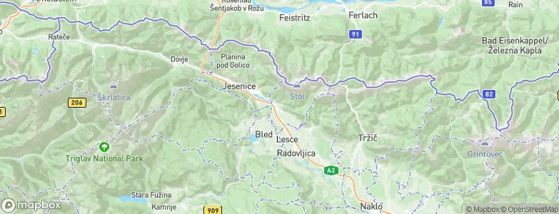 Žirovnica, Slovenia Map