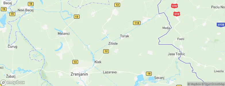 Žitište, Serbia Map