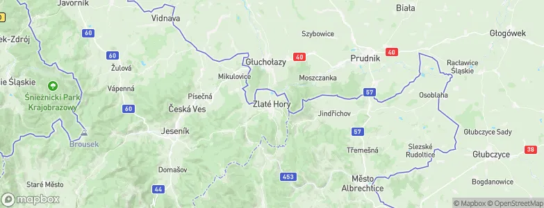 Zlaté Hory, Czechia Map