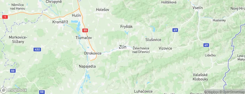 Zlin, Czechia Map