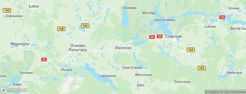Złocieniec, Poland Map