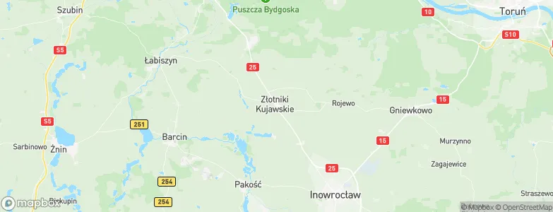 Złotniki Kujawskie, Poland Map