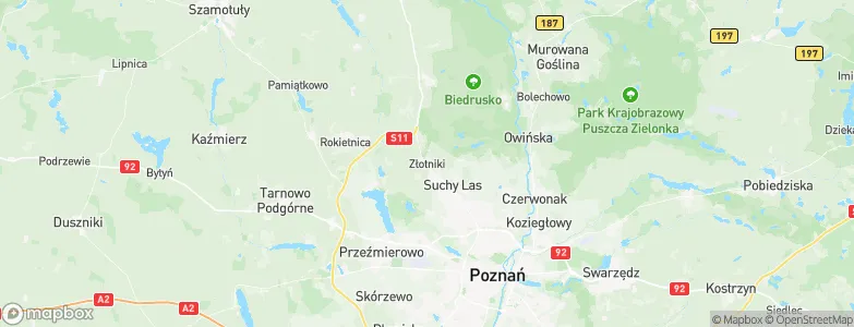 Złotniki, Poland Map