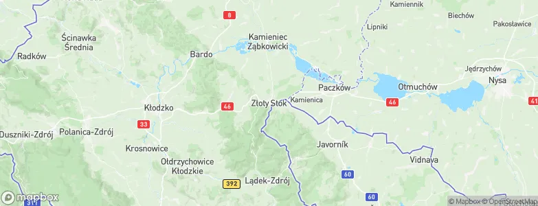 Złoty Stok, Poland Map