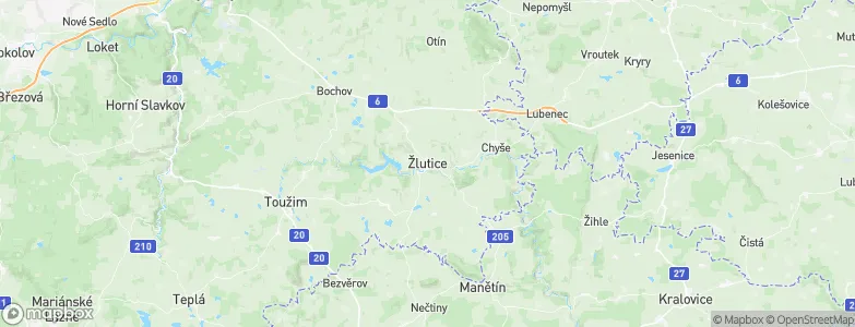 Žlutice, Czechia Map