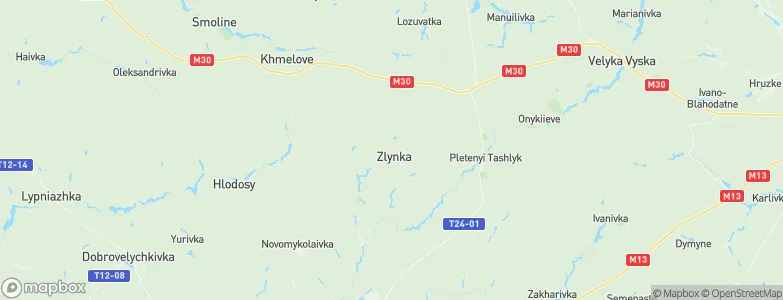 Zlynka, Ukraine Map