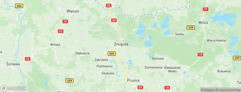 Żmigród, Poland Map