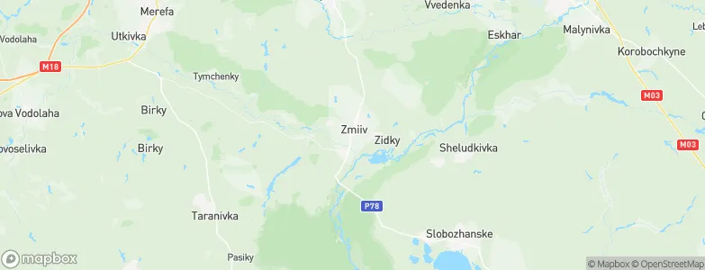 Zmiyiv, Ukraine Map