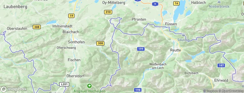 Zöblen, Austria Map