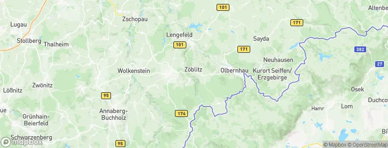 Zöblitz, Germany Map