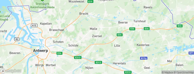 Zoersel, Belgium Map