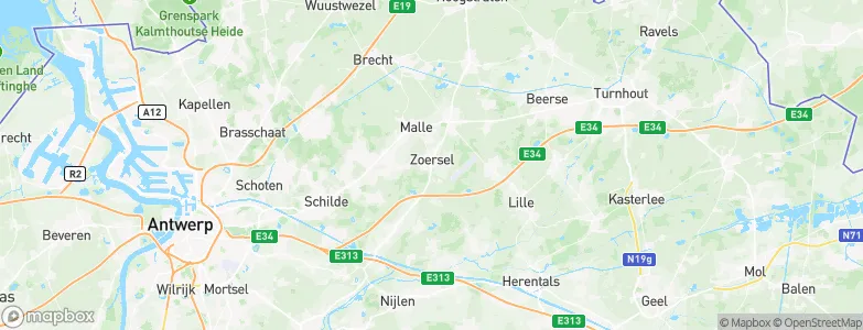 Zoersel, Belgium Map