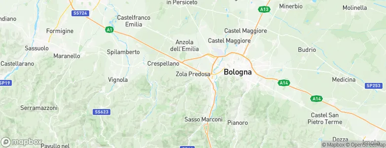 Zola Predosa, Italy Map