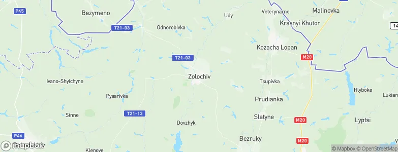 Zolochiv, Ukraine Map