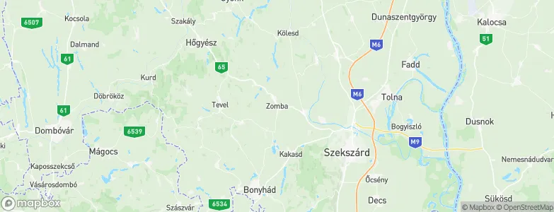 Zomba, Hungary Map