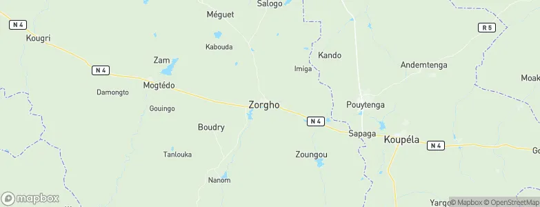 Zorgo, Burkina Faso Map