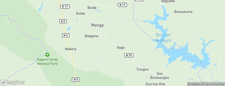 Zoundweogo Province, Burkina Faso Map