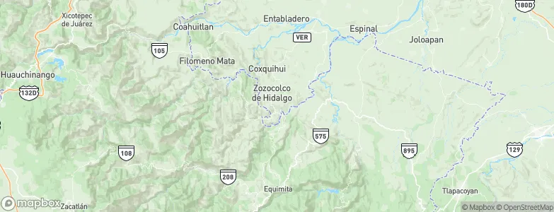 Zozocolco de Guerrero, Mexico Map