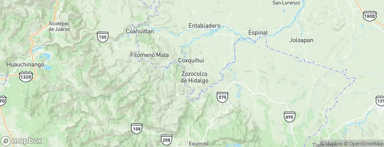 Zozocolco de Hidalgo, Mexico Map