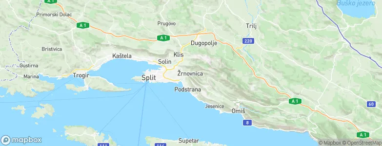 Žrnovnica, Croatia Map