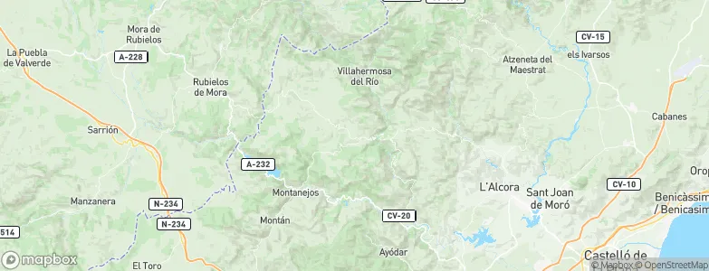 Zucaina, Spain Map