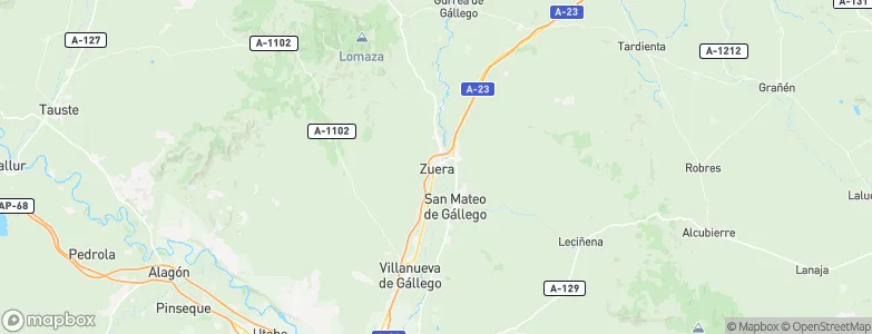 Zuera, Spain Map