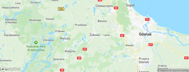 Żukowo, Poland Map
