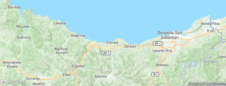 Zumaia, Spain Map