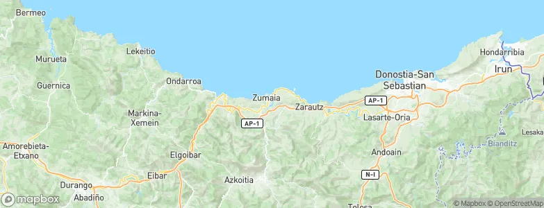 Zumaia, Spain Map