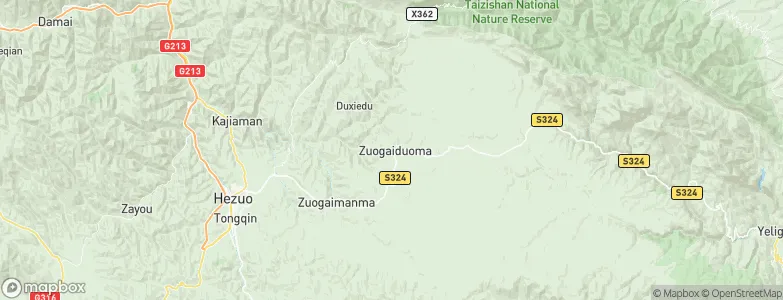 Zuogaiduoma, China Map