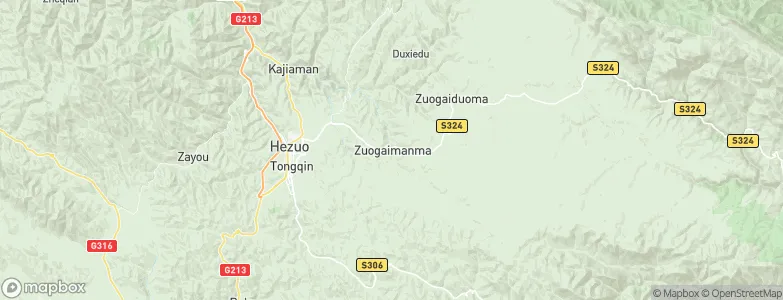 Zuogaimanma, China Map